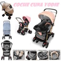 Coche Cuna Mango Reversible con Tull Yodie- Rosa