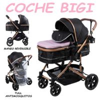 Coche Cuna Moises de Lujo Bigi Ebaby -Rosa