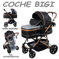 Coche Cuna Moises de Lujo Bigi Ebaby -Plomo