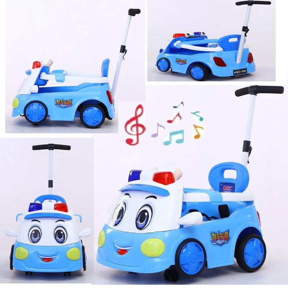 Correpasillo a Bateria Police Musical con Guiador EW-109 -Az