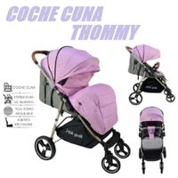 Coche Cuna Thommy Mango Reversible - Rosa