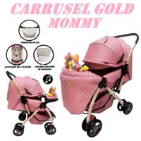 Coche de Paseo Bandeja Didactica Musical Gold Mommy - Rosa