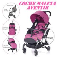 Coche de paseo estilo Maleta  Aventir - Rosado