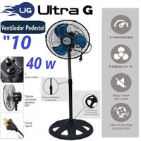 Ventilador Pedestar 10 Pulgadas 40 Wats Silencioso Ultra G