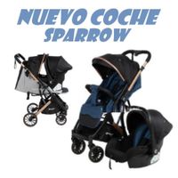 Nuevo Coche con Porta bebe Ebaby Sparrow -Azul