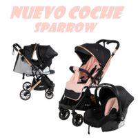 Nuevo Coche con Porta bebe Ebaby Sparrow -Rosa