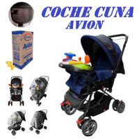 Nuevo Coche Cuna Bandeja Didactica Avion -Azul