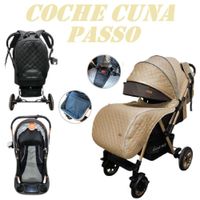 Nuevo Coche Cuna Mango Reversible Passo-Beige