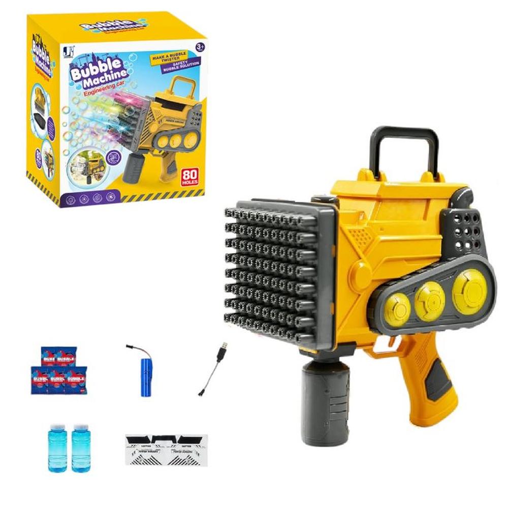 Nueva Pistola Burbujera Recargable con Luces