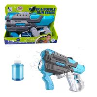 Nueva Pistola Lanza Burbujas Recargable -Azul
