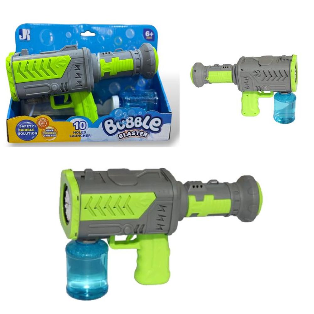 Pistola De Burbujas Con Luz A Pilas 10 Salidas