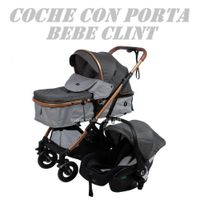 Nuevo Coche Moises con Porta Bebe Clint -Gris
