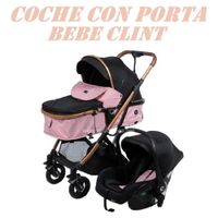 Nuevo Coche Moises con Porta Bebe Clint -Rosa