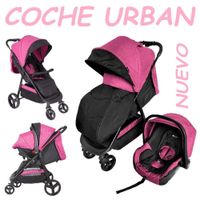 Nuevo Coche Moises Con Portabebe Urban -Rosado