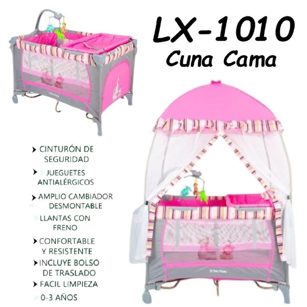 Nueva Cuna Casa Para Bebe Lx-1010-Rosa