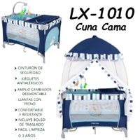 Nueva Cuna Casa Para Bebe Lx-1010-Azul