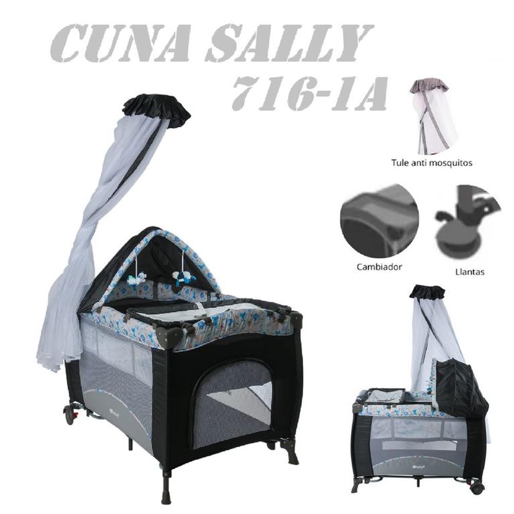 Nueva Cuna Corral Cambiador Sally 716-1A -Gris