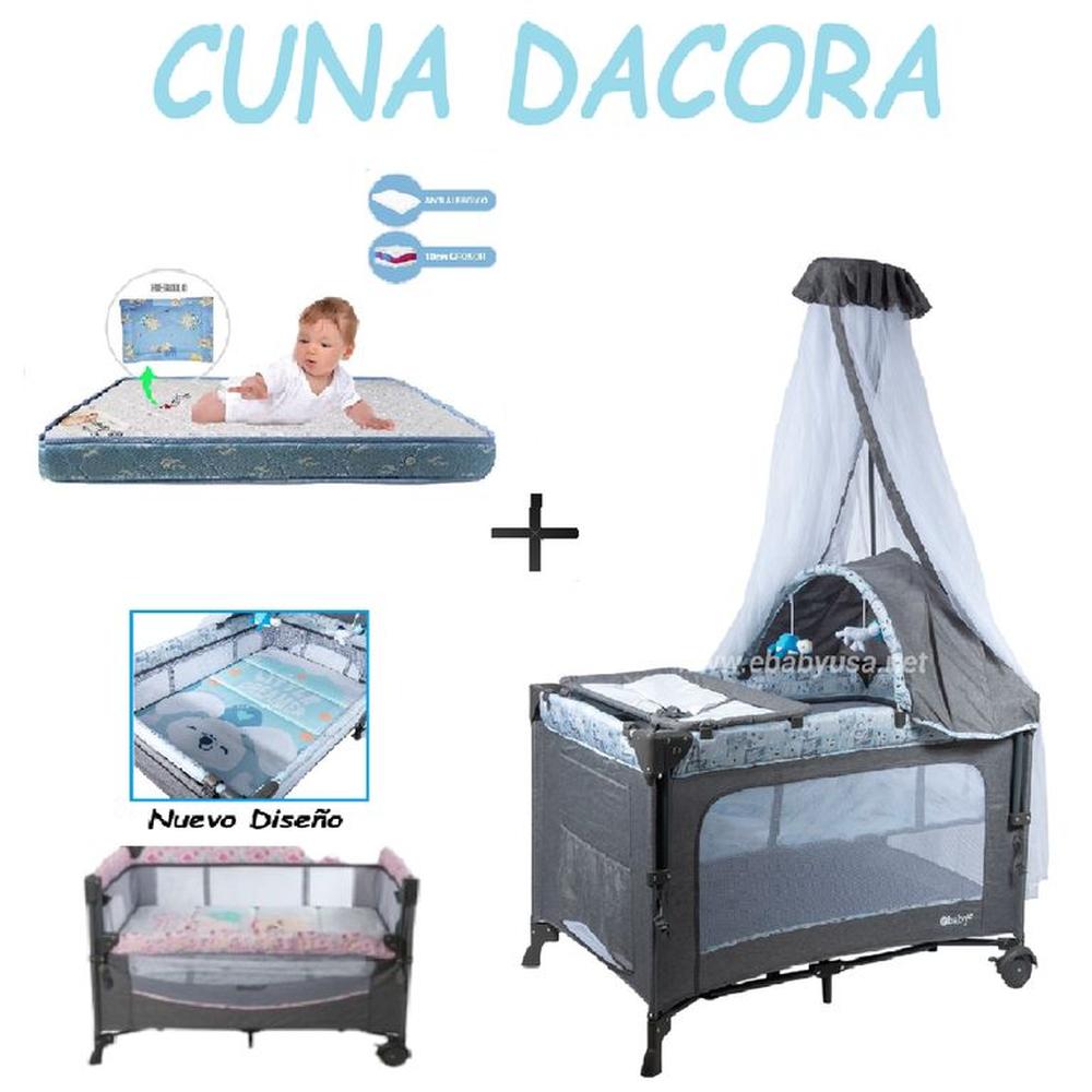 Nueva Cuna Corral Dacora C-Colchon Azul