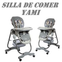 Nueva silla de comer Altura Ajustable Yami Ebaby -Gris
