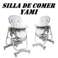 Nueva silla de comer Altura Ajustable Yami Ebaby -Blanco