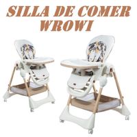 Nueva silla de comer Altura Ajustable Wrowi Ebaby -Blanco
