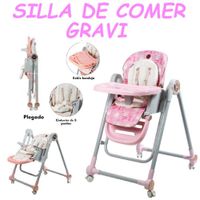 Nueva silla de Comer Regulable Mecedora Gravy -Rosado
