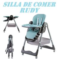 Nueva silla de comer Rudy Regulable Ebaby -Celeste