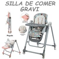 Nueva silla de Comer Regulable Mecedora Gravy -Gris