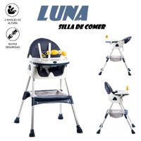 Silla de Comer Plegable Bandeja Didactica Luna- Azul