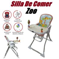 Silla de Comer Plegable Zoo Bandeja Desmontable-Rojo