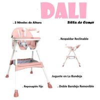 Silla de Comer Reclinable Dali Ebaby - Rosado