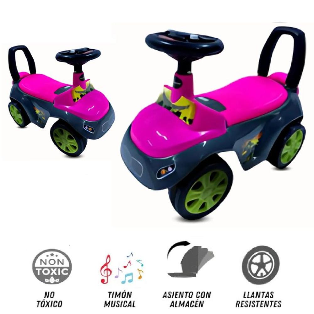 Nuevo Buggy correpasillos Musical Dino -Rosa