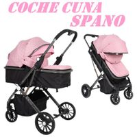 Nuevo Coche Cuna Moises de Lujo Spano -Rosa