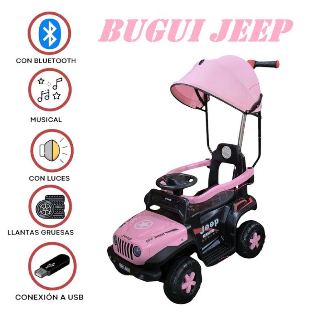 Nuevo Bugui Jeep Musical Bluetooth -Rosa