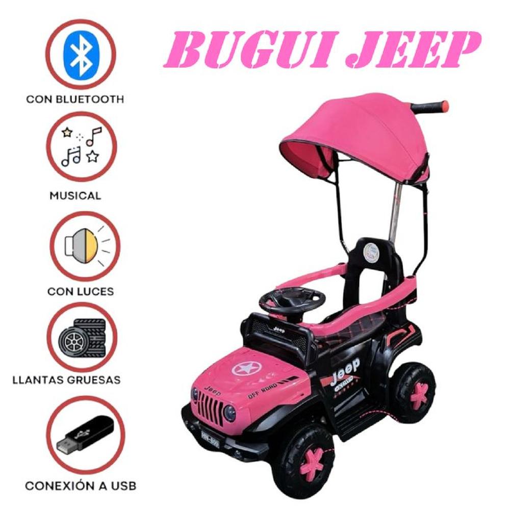 Nuevo Bugui Jeep Musical Bluetooth -Rosado