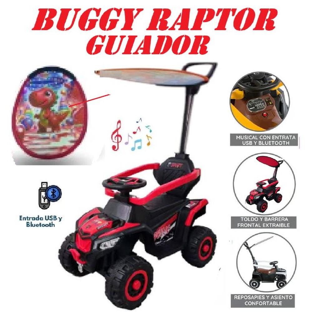 Nuevo Bugui Raptor Musical con USB -Rojo