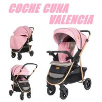 Nuevo Coche cuna Valencia Baby Happy - Rosa