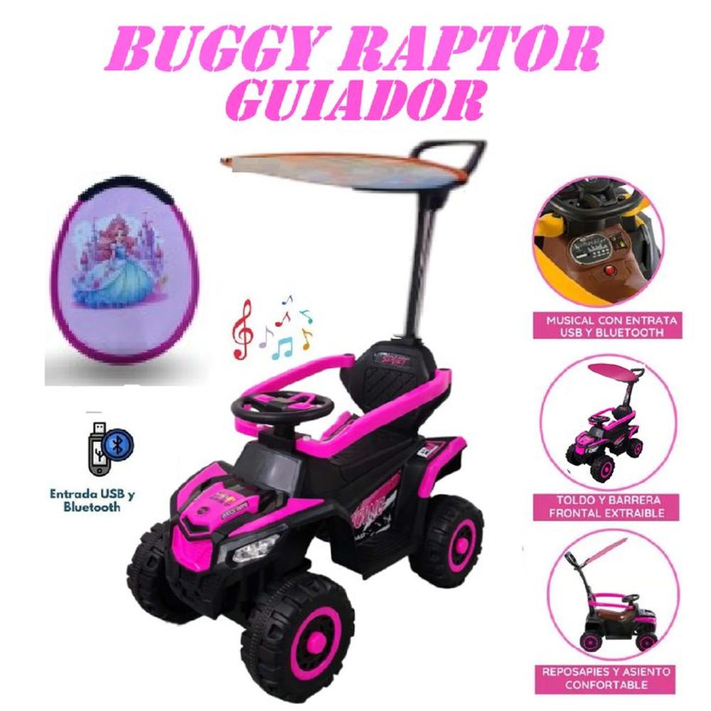 Nuevo Bugui Raptor Musical con USB -Rosa