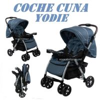 Nuevo Coche Cuna Mango Reversible Yodie -Azul