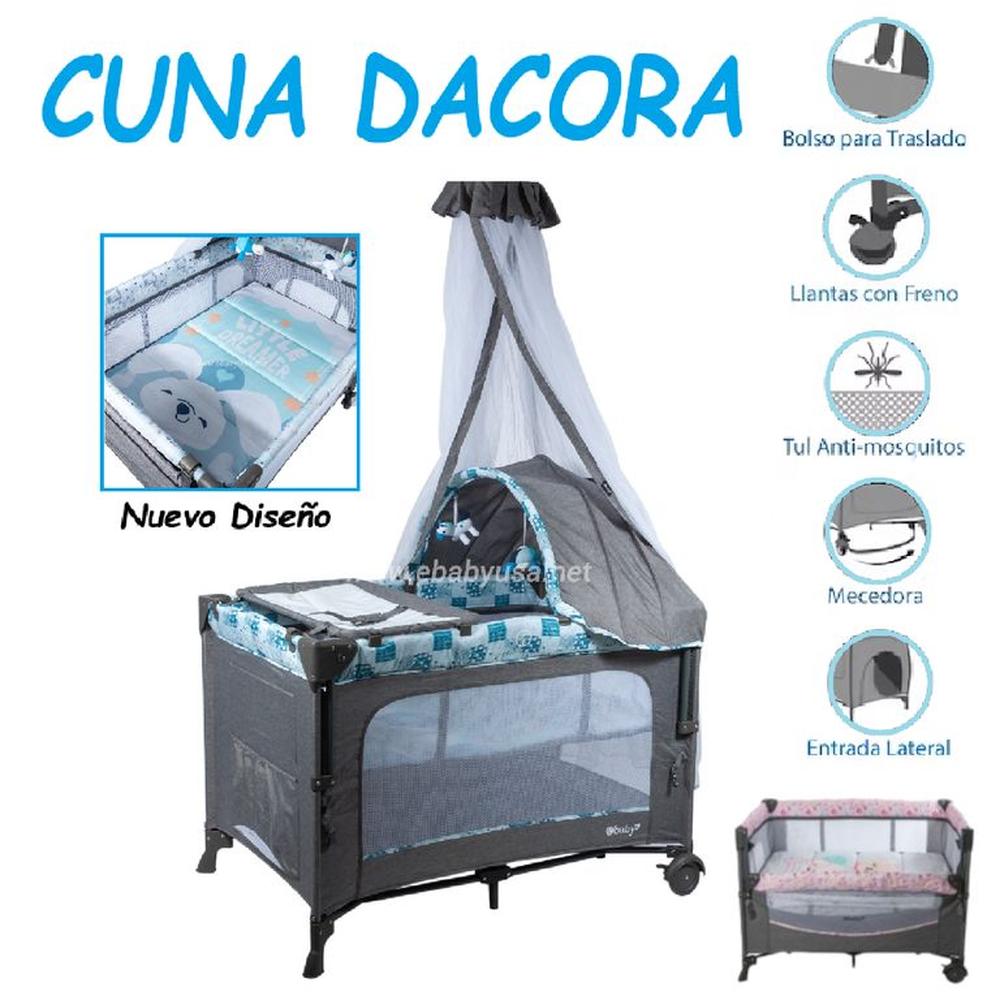 Nueva Cuna Corral Dacora Con Diseño Ebaby - Azul