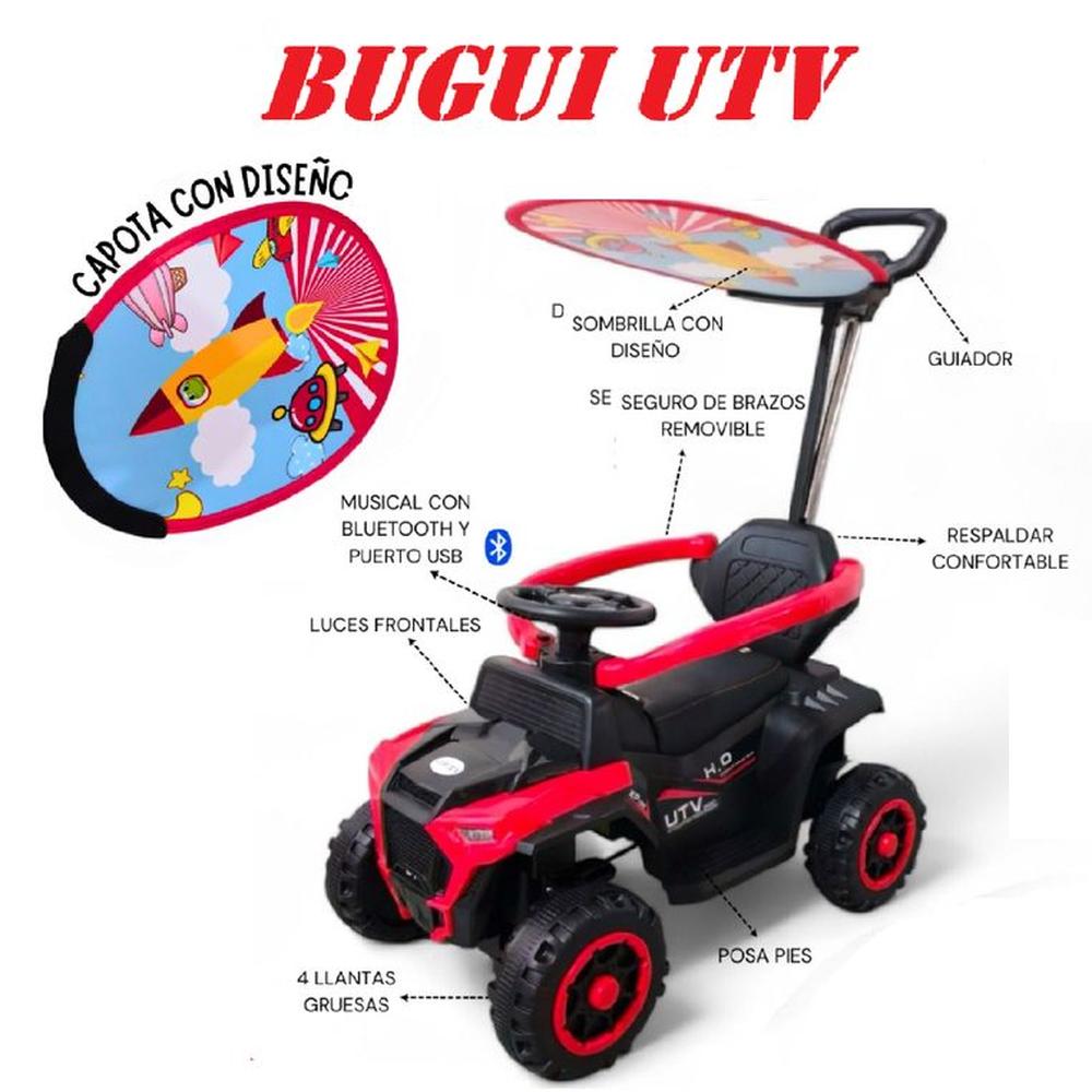 Nuevo Bugui Tractor Guiador UTV con USB -Rojo
