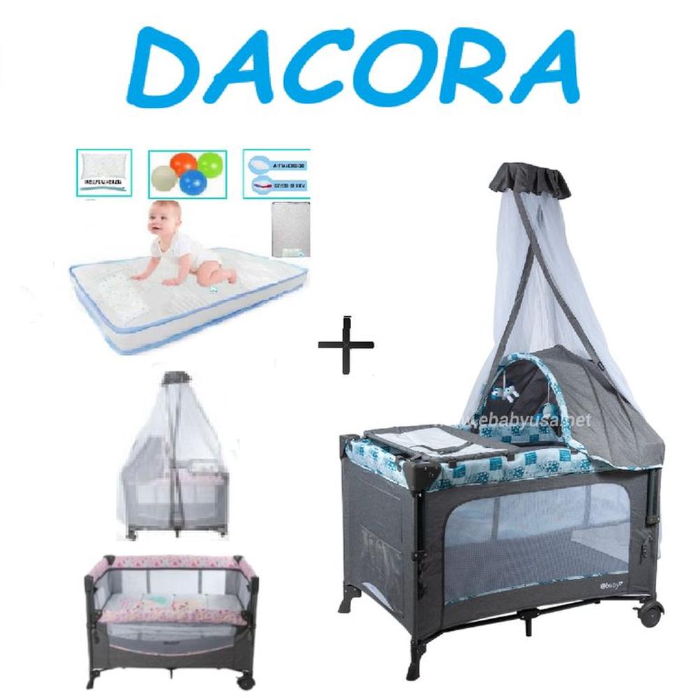 Nueva Cuna Corral Dacora-Colchon C-Azul