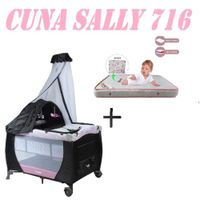 Nueva Cuna Corral Sally 716 Colchon Rosa-Rosa