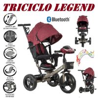 Triciclo Guiador 3 En 1 USB Bluetooth LEGEND EB362 -Rojo
