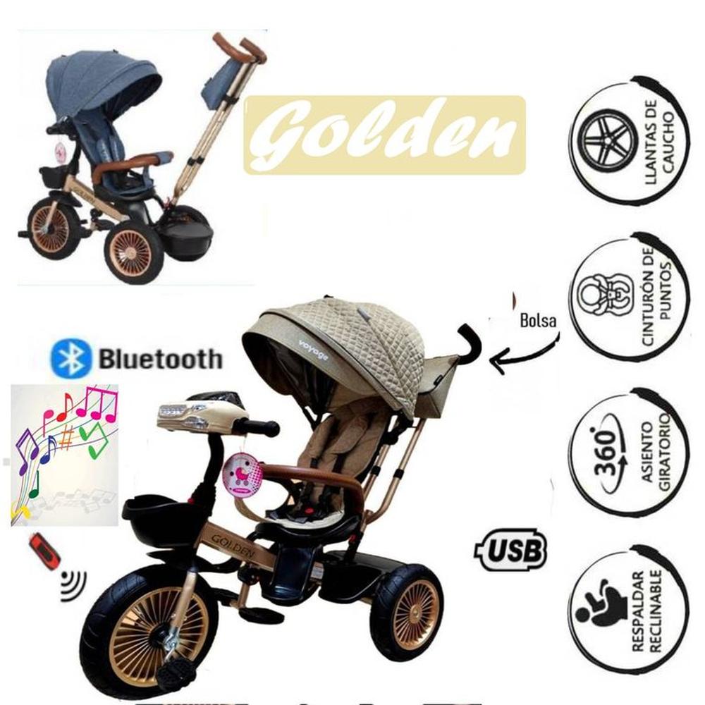 Triciclo Miusical USB Bluetooth Voyage Asiento Giratorio