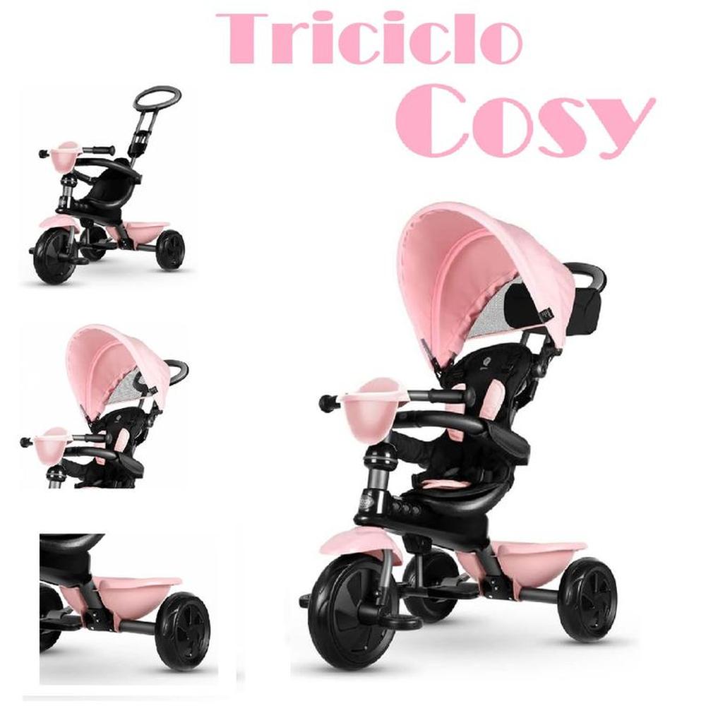 Triciclo Multifuncional Cosy Q play - Rosado