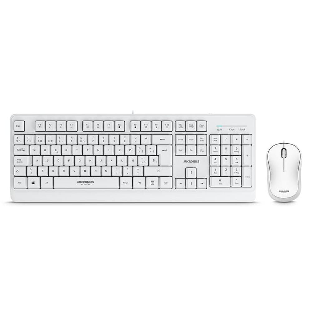 Teclado y Mouse USB - Kit Norton MIC T100W - Color Blanco - Micronics Teclado y Mouse USB - Kit Norton MIC T100W - Color Blanco - Micronics