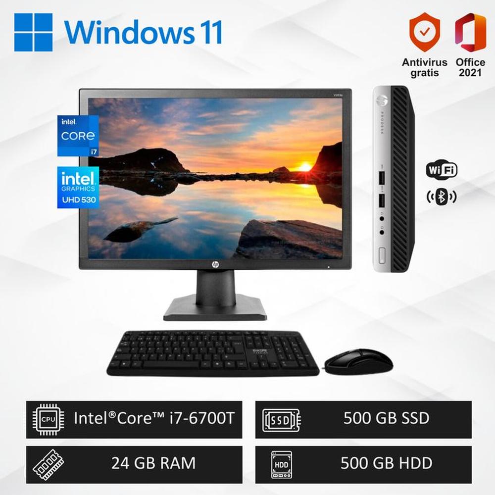 Computadora PC Empresarial Intel Core i7 3.6 GHz, 24GB RAM+500GB SSD+500GB HDD