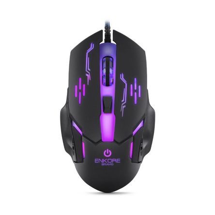Mouse Gamer USB Bravio EKM313 7LEDS 6B 3600DPI - Enkore Mouse Gamer USB Bravio EKM313 7LEDS 6B 3600DPI - Enkore