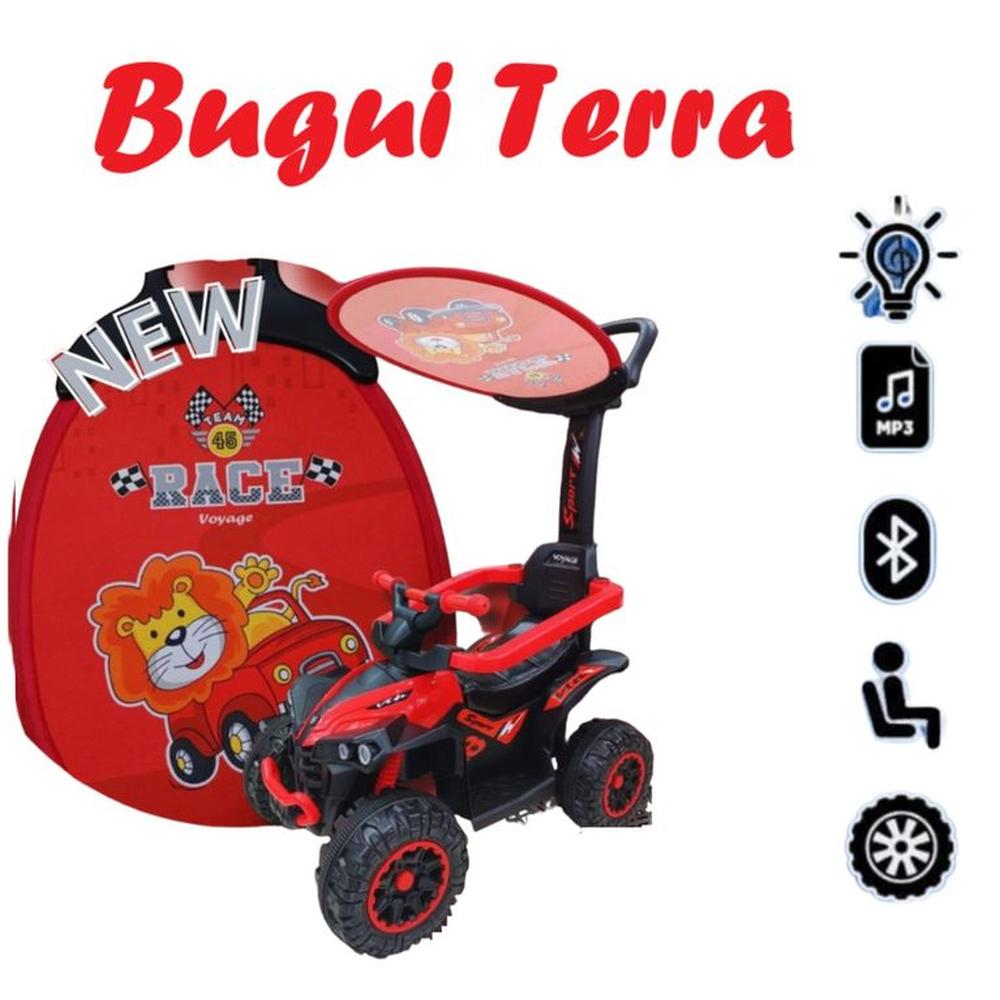 Bugui Correpasillo Terra Musical y Luces USB Bluetooth-Rojo